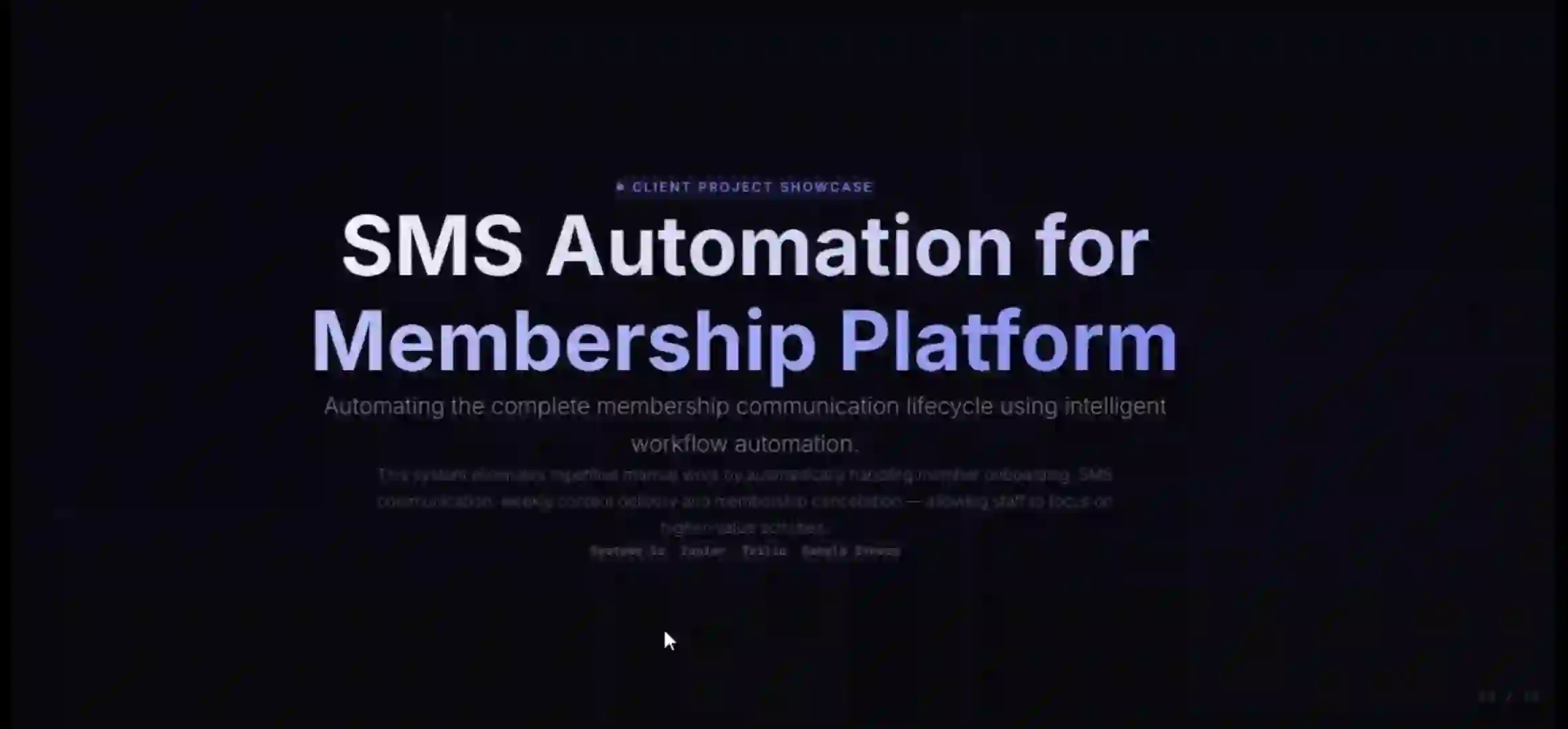 SMS Automation for Membership Platform